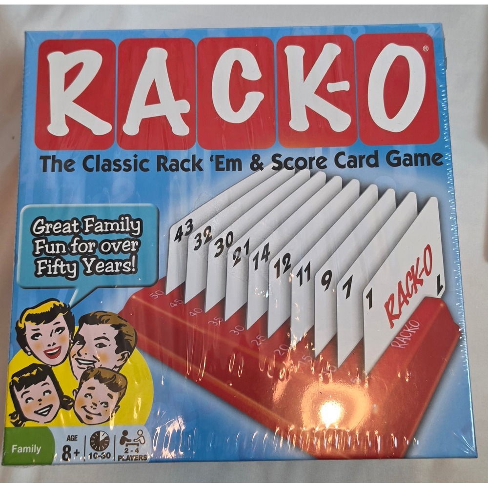 Rack-O The Classic Rack Em & Score Card Game Winning Moves Retro Family Fun New